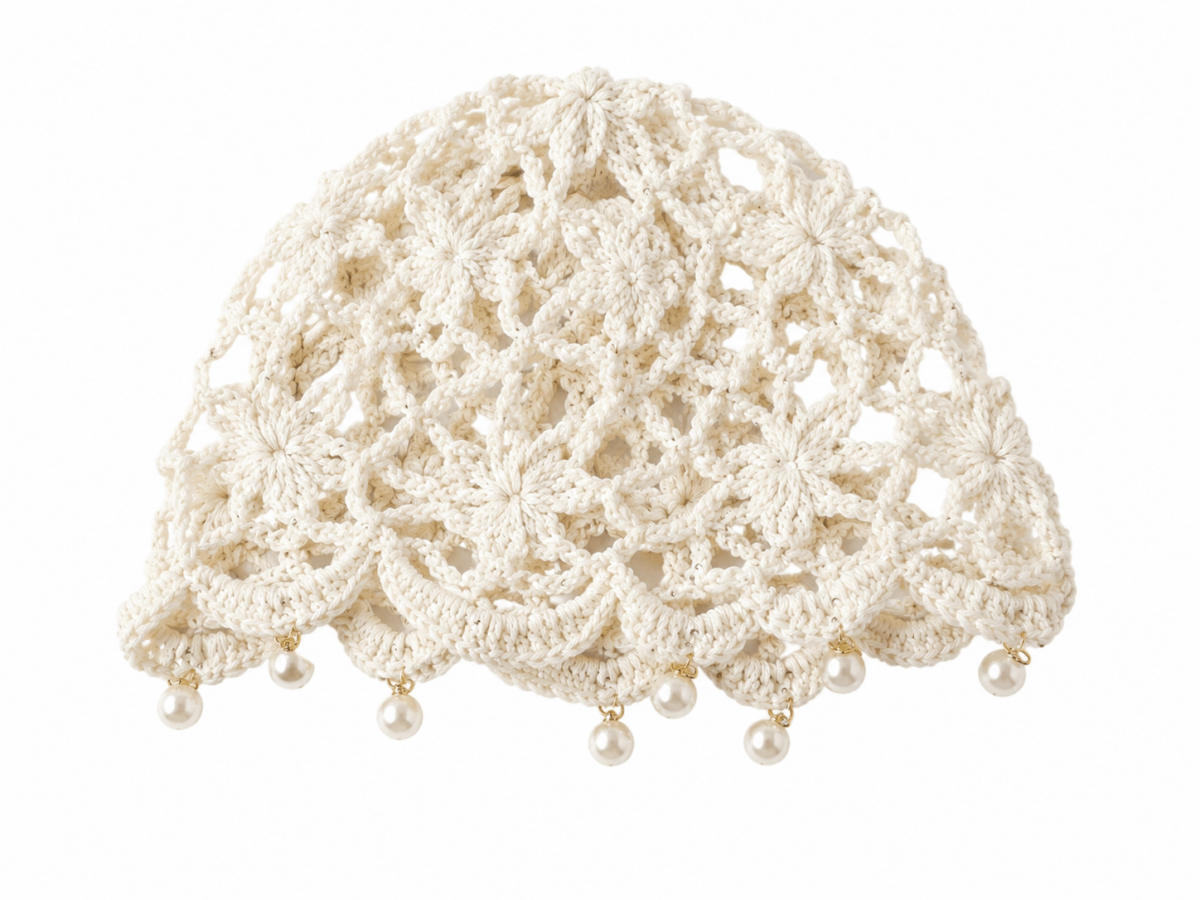 Boho crochet beanie
